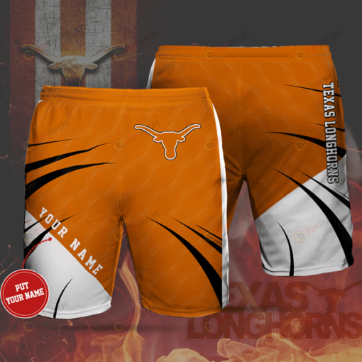 Texas Longhorns Professional Football Team Custom Name Hawaiian Shorts Summer Shorts Men Shorts - Print Shorts