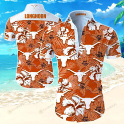 Texas Longhorns Short Sleeve Curved Hawaiian Shirt