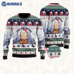 Texas Merry Christmas Jesus Santa Claus Ugly Sweaters For Men Women Unisex