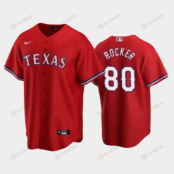 Texas Rangers Kumar Rocker 80 2022-23 Draft Red Alternate Jersey
