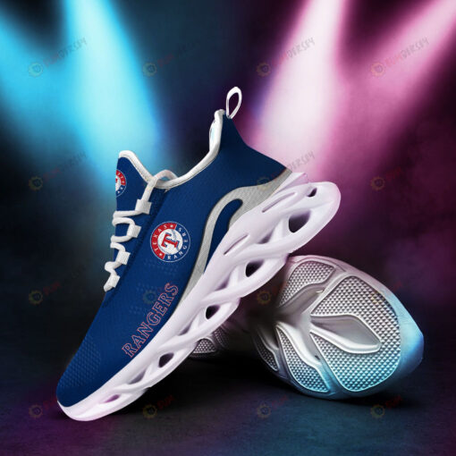 Texas Rangers Logo Pattern 3D Max Soul Sneaker Shoes In Blue