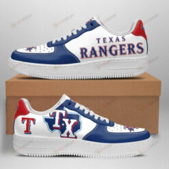 Texas Rangers Logo Pattern Air Force 1 Printed In Blue White