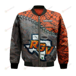 Texas-Rio Grande Valley Vaqueros Bomber Jacket 3D Printed Grunge Polynesian Tattoo