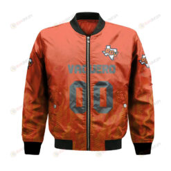 Texas-Rio Grande Valley Vaqueros Bomber Jacket 3D Printed Team Logo Custom Text And Number