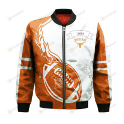 Texas Southern Tigers Bomber Jacket 3D Printed Flame Ball Pattern