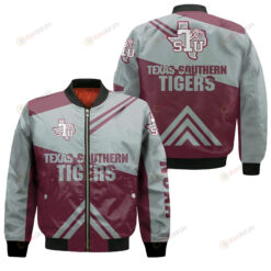 Texas Southern Tigers Football Bomber Jacket 3D Printed - Stripes Cross Shoulders