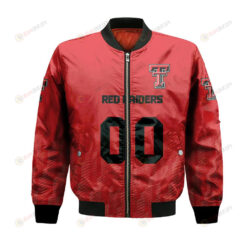 Texas Tech Red Raiders Bomber Jacket 3D Printed Team Logo Custom Text And Number