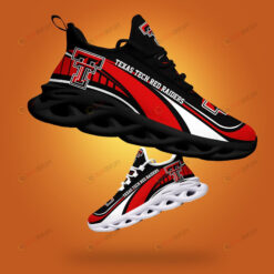 Texas Tech Red Raiders Logo Curve Line Pattern 3D Max Soul Sneaker Shoes
