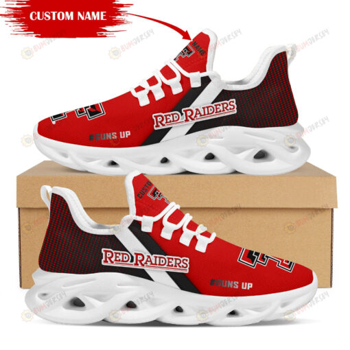 Texas Tech Red Raiders Logo Custom Name Pattern 3D Max Soul Sneaker Shoes