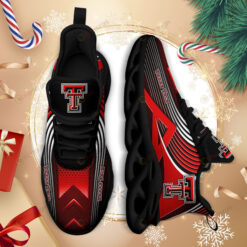 Texas Tech Red Raiders Logo Thin Stripe Pattern 3D Max Soul Sneaker Shoes