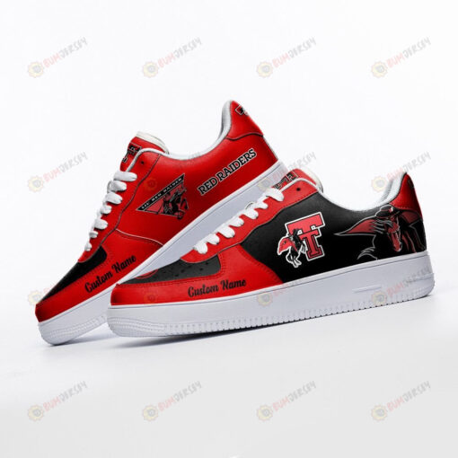 Texas Tech Red Raiders Mascot Logo Pattern Custom Name Air Force 1 Printed