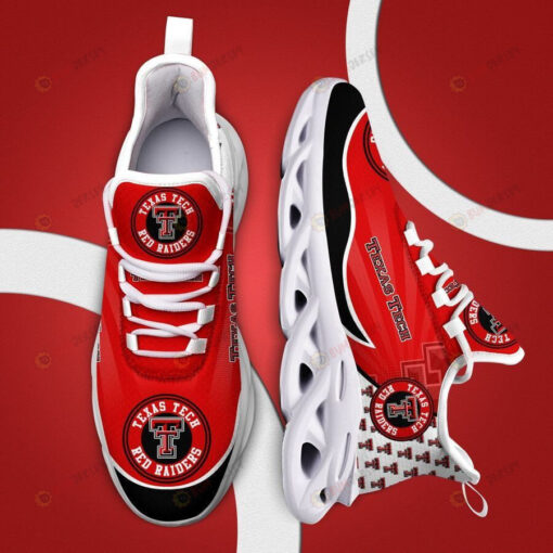 Texas Tech Red Raiders Small Logo Pattern 3D Max Soul Sneaker Shoes