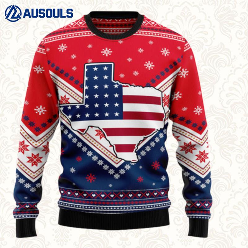 Texas Usa Flag Ugly Sweaters For Men Women Unisex