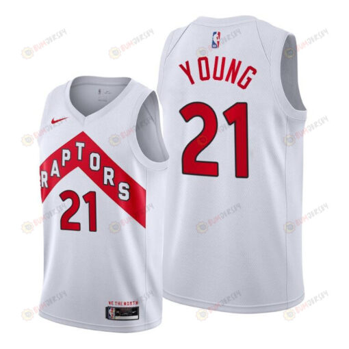 Thaddeus Young 21 Toronto Raptors Association Edition White Jersey 2022 Trade - Men Jersey