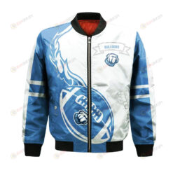 The Citadel Bulldogs Bomber Jacket 3D Printed Flame Ball Pattern