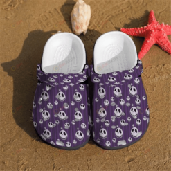 The Nightmare Before Christmas Skull Crocs Crocband Clog Comfortable Water Shoes - AOP Clog