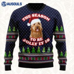 The Season To Be Jolly Goldendoodle Ugly Sweaters For Men Women Unisex