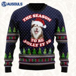 The Season To Be Jolly Siberian Husky Ugly Sweaters For Men Women Unisex