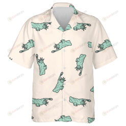 The Statue Of Liberty Icon Elements Pattern Hawaiian Shirt