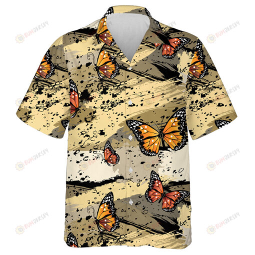 Theme Butterfly With Blobs And Spots Hawaiian Shirt