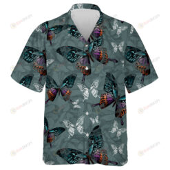 Theme King Of Dark Butterfly And Flowers Hawaiian Shirt
