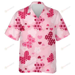 Theme Love With Cute Butterflies And Hearts Hawaiian Shirt