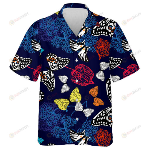 Theme Mystical Colorful Autumn Butterfly With Nature Hawaiian Shirt