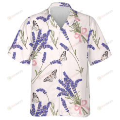 Theme Purple Lavender Flowers And Butterflies Hawaiian Shirt