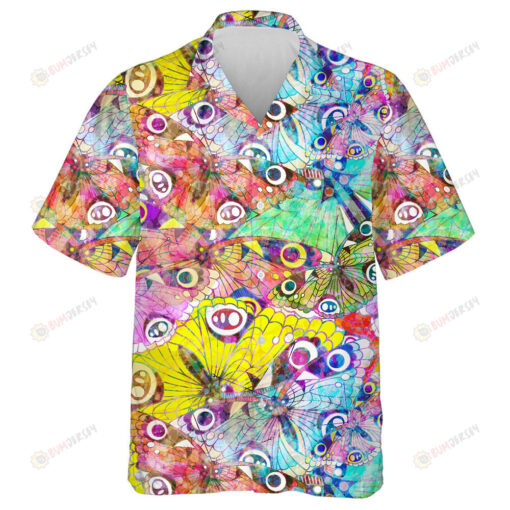Theme Tropical Colorful Butterflies Artistic Style Hawaiian Shirt