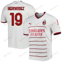 Theo Hernandez 19 AC Milan 2022/23 Away Men Jersey - White/Red