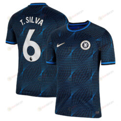 Thiago Silva 6 Chelsea 2023/24 Away Men Jersey - Navy
