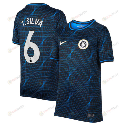 Thiago Silva 6 Chelsea 2023/24 Away YOUTH Jersey - Navy