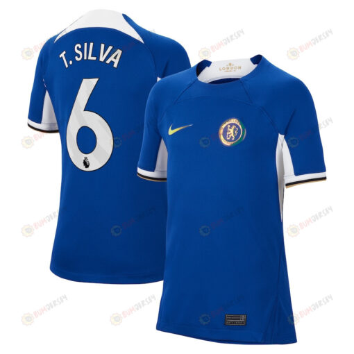 Thiago Silva 6 Chelsea 2023/24 Home YOUTH Jersey - Blue