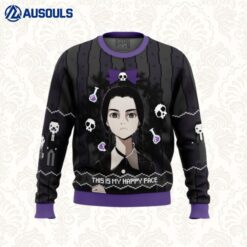 This is my Happy Face Wednesday Addams Ugly Sweaters For Men Women Unisex