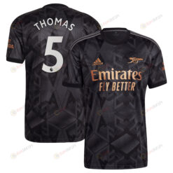 Thomas 5 Arsenal 2022/23 Away Player Men Jersey - Black