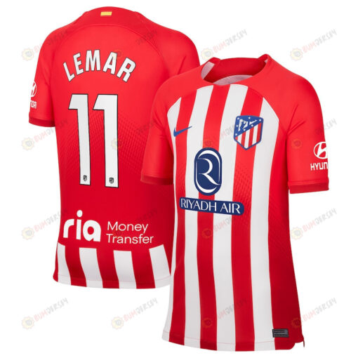 Thomas Lemar 11 Atletico de Madrid 2023/24 Home Stadium YOUTH Jersey - Red