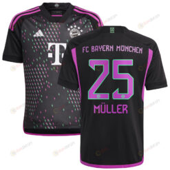 Thomas M?ller 25 Bayern Munich 2023/24 Away Youth Jersey - Black