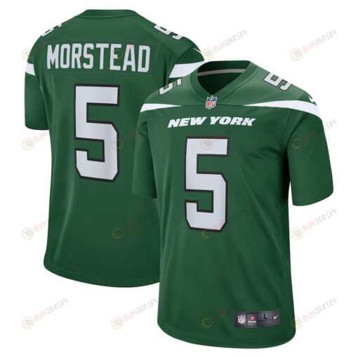 Thomas Morstead 5 New York Jets Game Player Jersey - Gotham Green