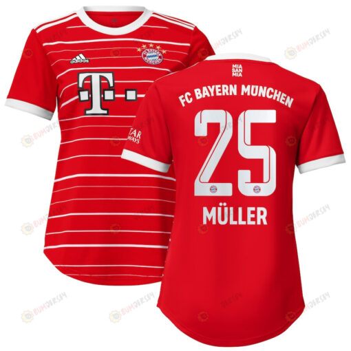 Thomas Muller 25 Bayern Munich Women 2022/23 Home Jersey - Red