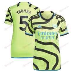 Thomas Partey 5 Arsenal 2023/24 Away Women Jersey - Yellow