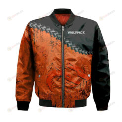 Thompson Rivers Wolfpack Bomber Jacket 3D Printed Grunge Polynesian Tattoo