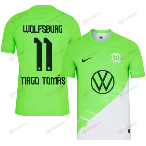 Tiago Tom?s 11 VfL Wolfsburg 2023-24 Home Men Jersey - Green