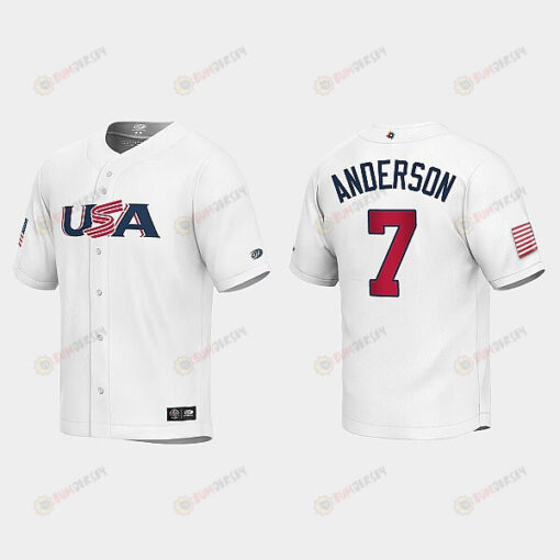 Tim Anderson 7 USA Baseball 2023 World Baseball Classic Youth Jersey