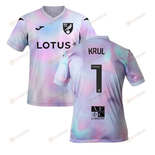 Tim Krul 1 Norwich City 2022-23 Third Jersey - Tie-dye