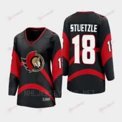 Tim Stuetzle 18 Ottawa Senators 2022 Special Edition 2.0 Women Breakaway Retro Jersey Black