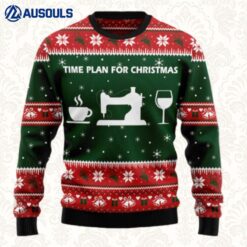 Time Plan For Christmas Sewing Ugly Sweaters For Men Women Unisex