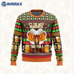Time for a Beer Ugly Sweaters For Men Women Unisex