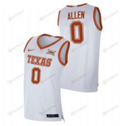 Timmy Allen 0 Texas Longhorns White 2023 Transfer Home Jersey