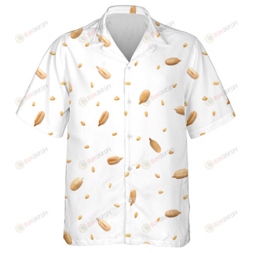 Tiny Sunflower Seeds Floaties On White Background Hawaiian Shirt