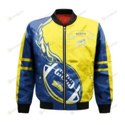 Toledo Rockets Bomber Jacket 3D Printed Flame Ball Pattern